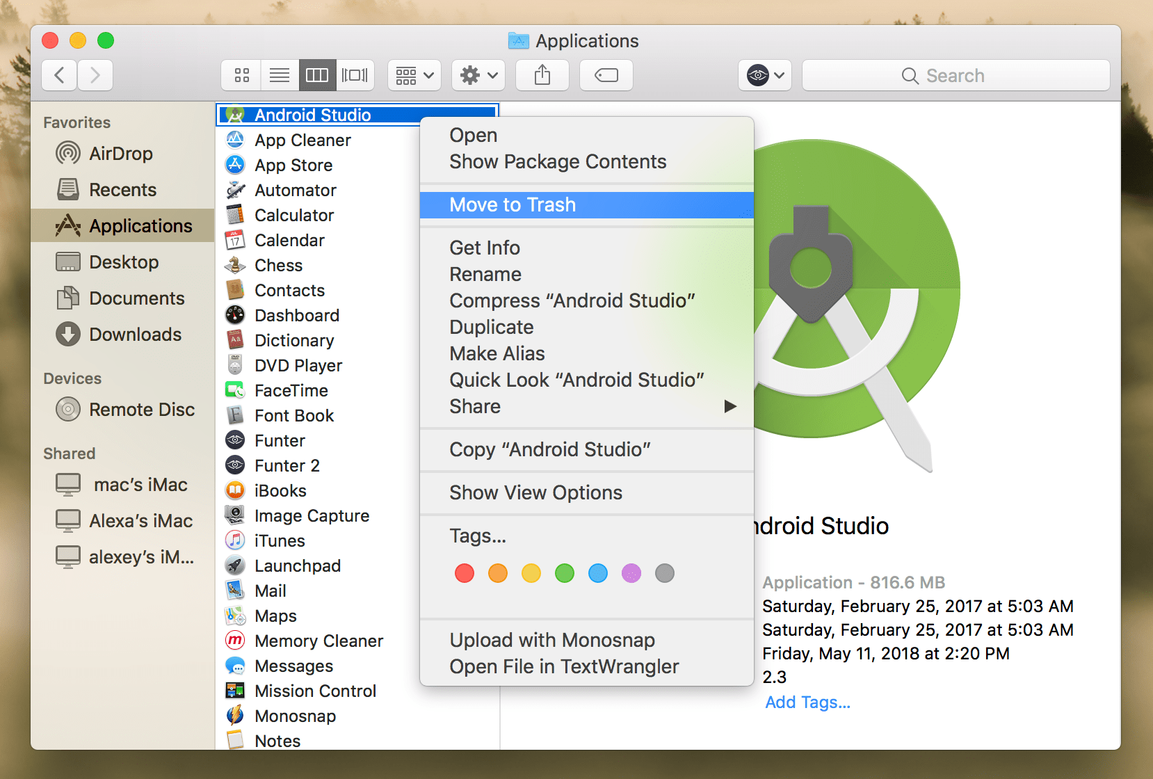 android studio download for mac
